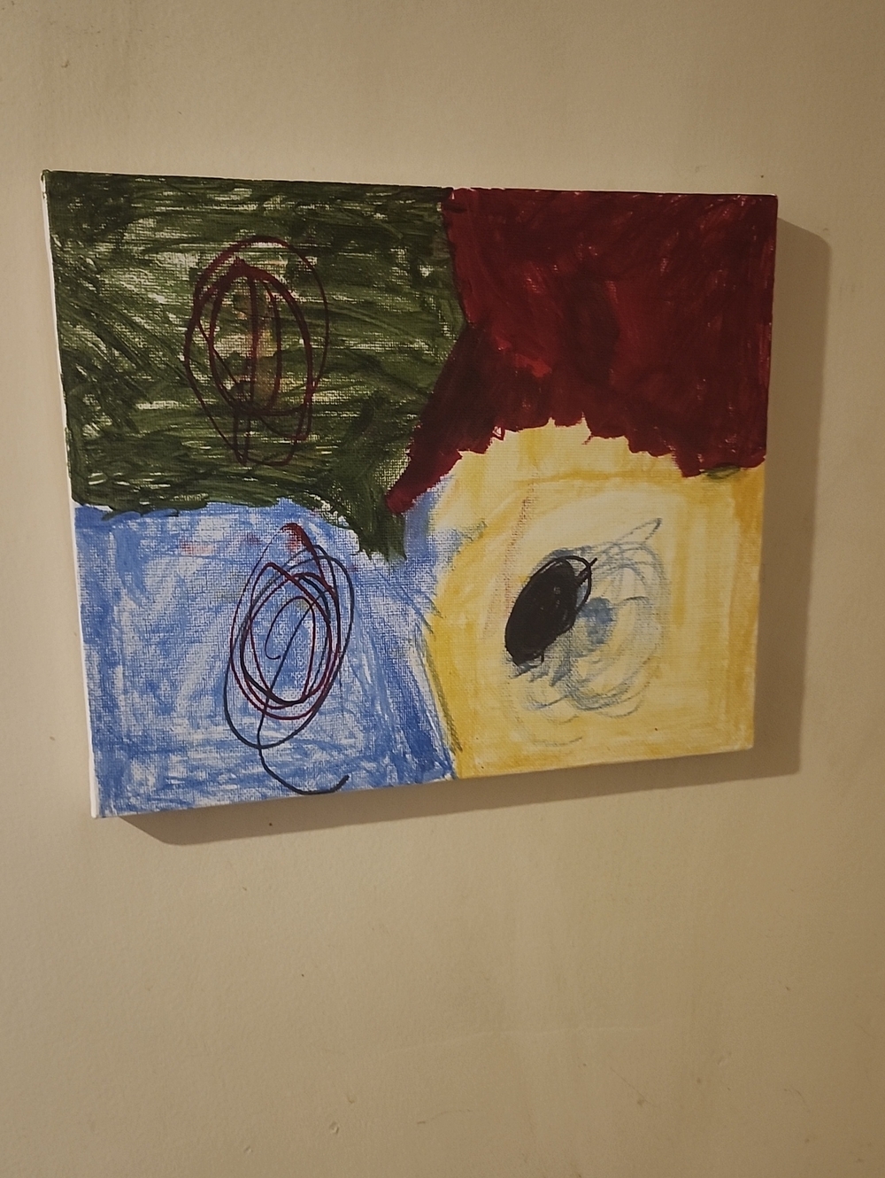 Handcrafted Color Of Realms Abstract Quadrant Wall Art